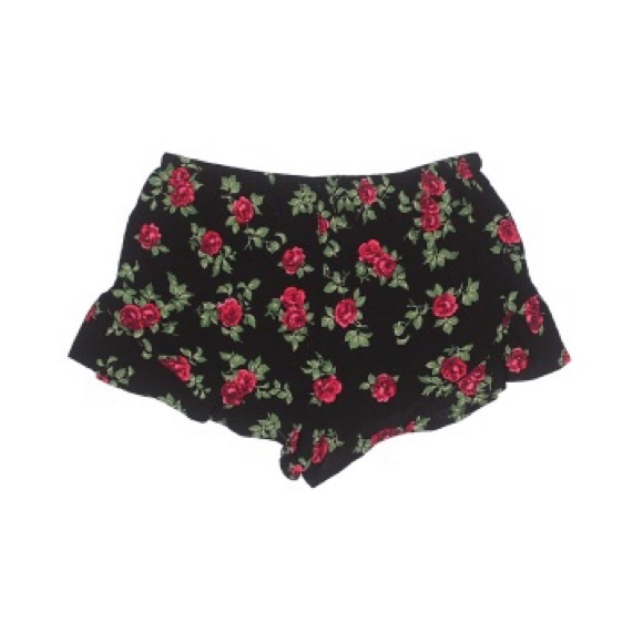 Rose Print Lounge Shorts - Picture 3 of 7